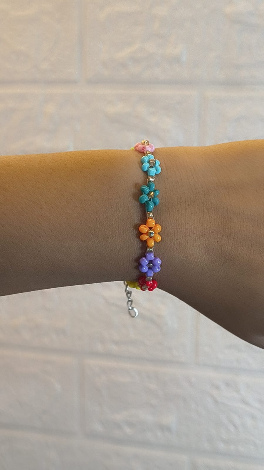 Beaded Flower Bracelet, Daisy Bracelet, Floral Bracelet, Aesthetic Flower Bracelet, Bridgerton Jewellery, Gift for Her, Birthday Gift