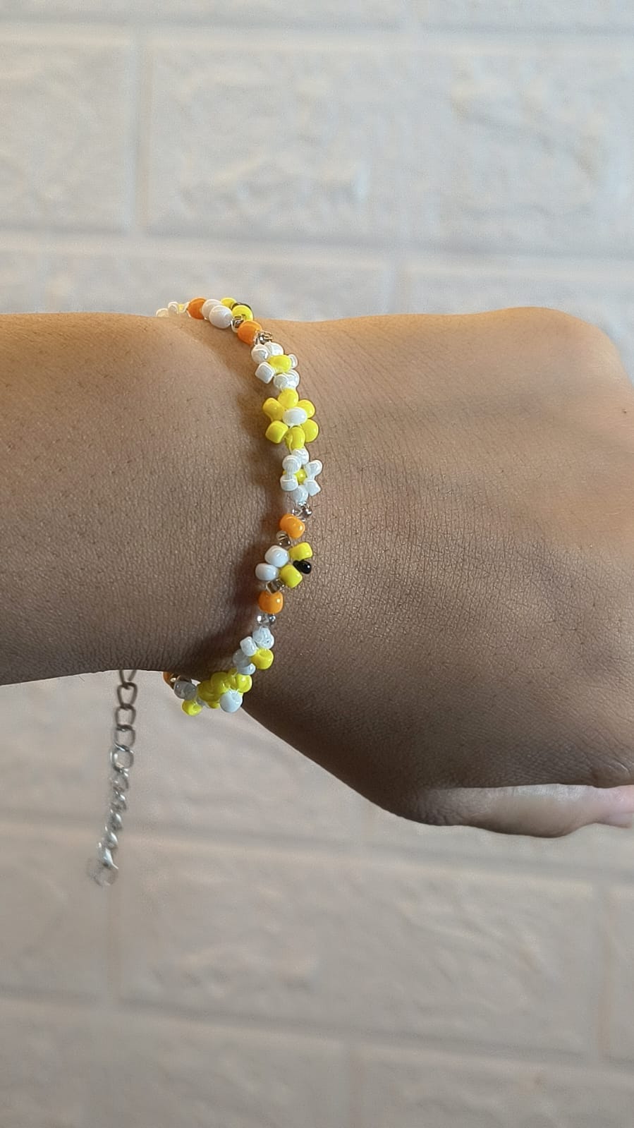 Beaded Flower Bracelet, Daisy Bracelet, Floral Bracelet, Aesthetic Flower Bracelet, Bridgerton Jewellery, Gift for Her, Birthday Gift
