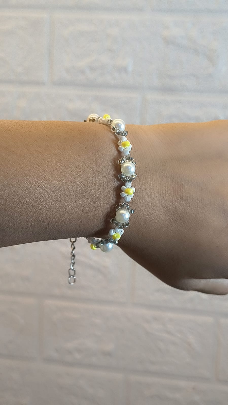 Beaded Flower Bracelet, Daisy Bracelet, Floral Bracelet, Aesthetic Flower Bracelet, Bridgerton Jewellery, Gift for Her, Birthday Gift
