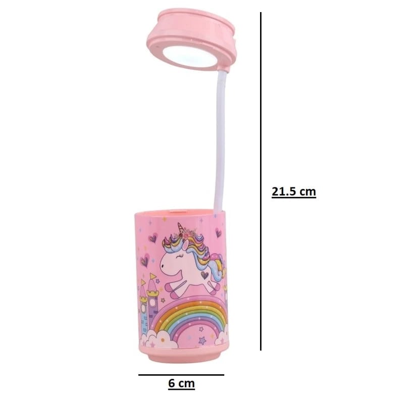 Rechargeable Study Lamp with Pencil Holder (unicorn)
